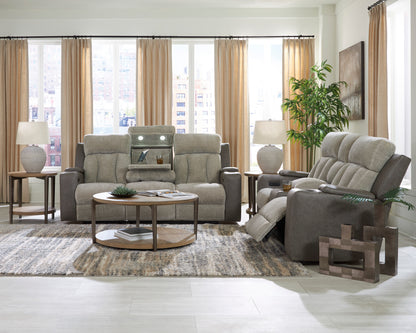 Stately Check PWR REC Loveseat/CON/ADJ HDRST