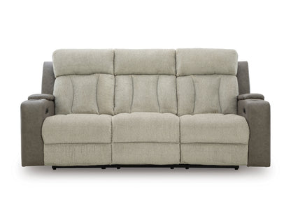 Stately Check PWR REC Sofa with ADJ Headrest