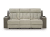 Stately Check PWR REC Sofa with ADJ Headrest