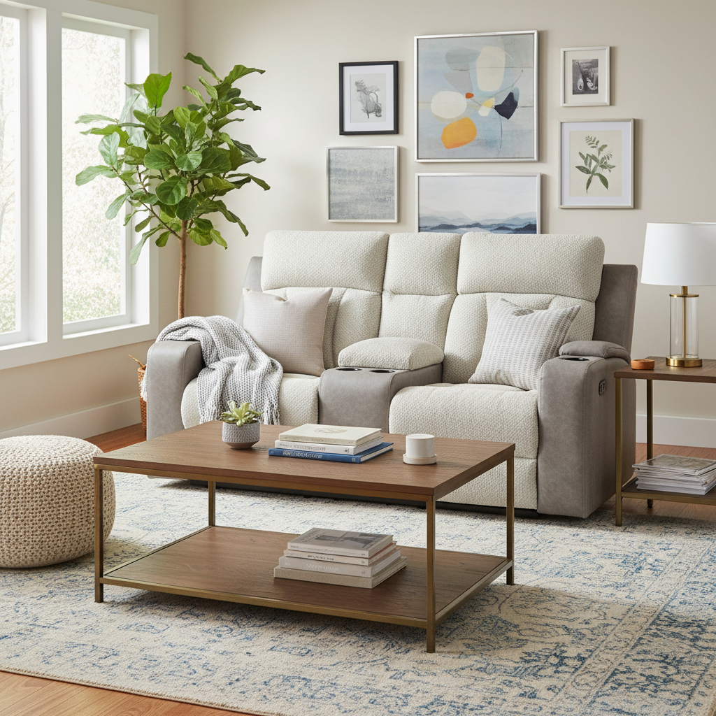 Stately Check PWR REC Loveseat/CON/ADJ HDRST