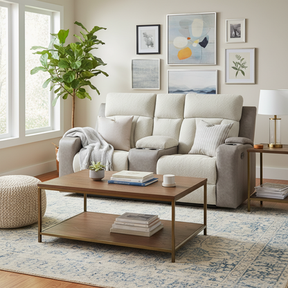 Stately Check PWR REC Loveseat/CON/ADJ HDRST