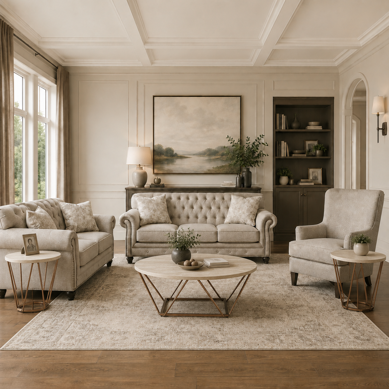 Katahdin Sofa Set with Free Tarica Table (Set of 3)