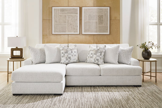 كنبة زاوية من قطعتين من طراز وينكروفت مانور مع كرسي استرخاء