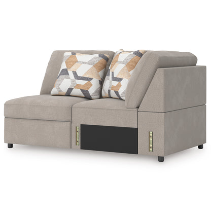 Flaglere  Armless Loveseat with Wedge|Ashley Homestore