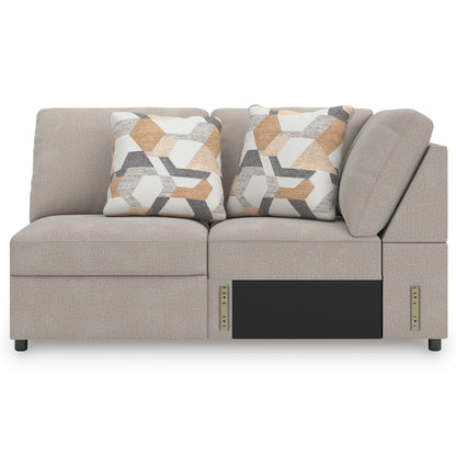 Flaglere  Armless Loveseat with Wedge|Ashley Homestore
