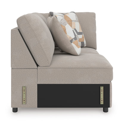 Flaglere  Armless Loveseat with Wedge|Ashley Homestore