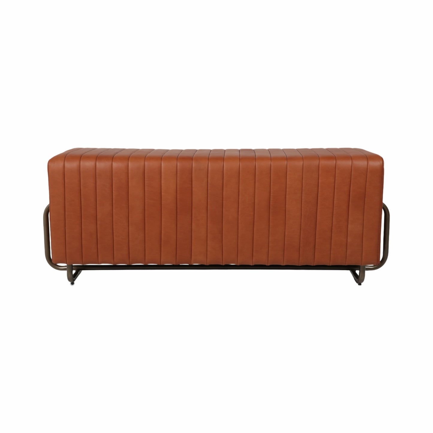 60" Felix Real Leather Bench