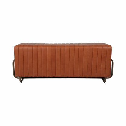 60" Felix Real Leather Bench