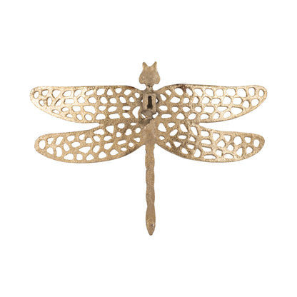 Metal, 10" Dragonfly W/ Cutouts , Gold