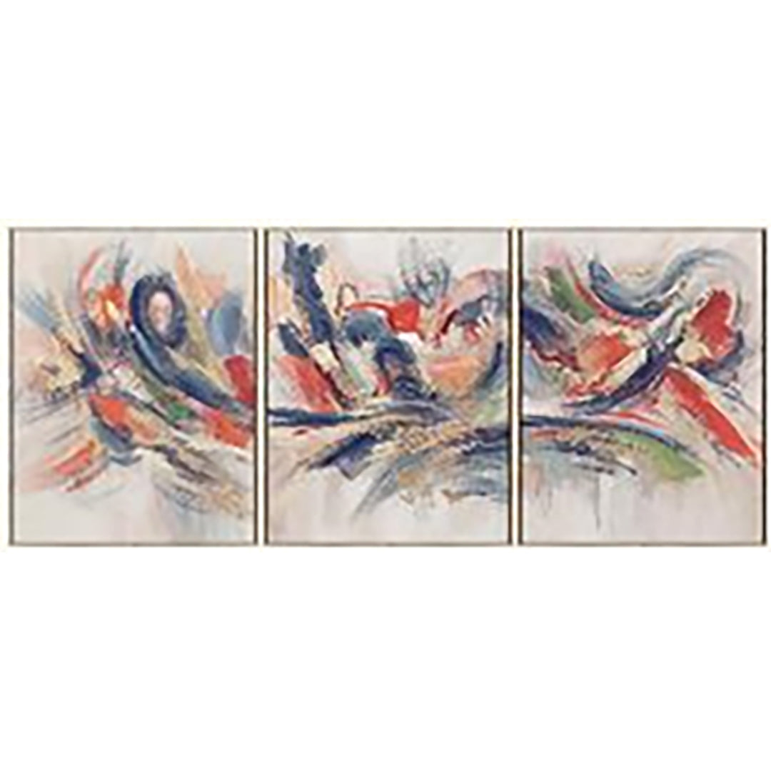 S/3 27X32 ABSTRACT ON CANVAS, MULTI