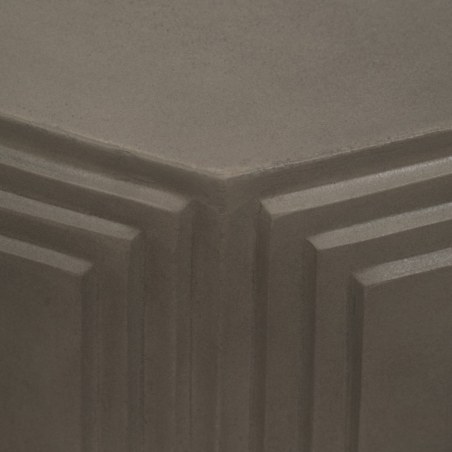 Concrete, 18" Geometric Accent Table, Dark Grey