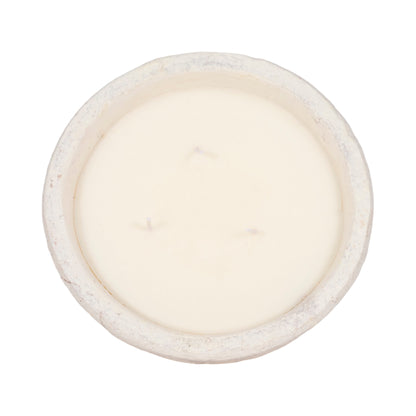8" 16 Oz Spiced Cranberry Bowl Candle, White