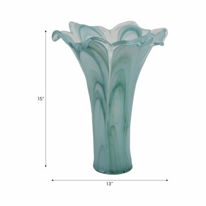 13" Idro Tall Italian Art Glass Vase