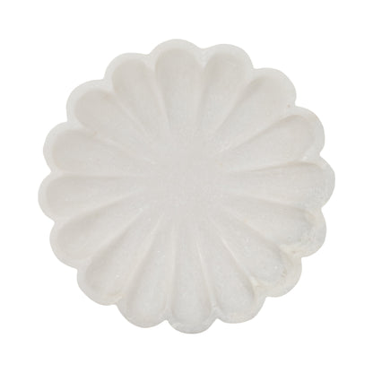 8" Hadara Marble Flower Tray, Tan