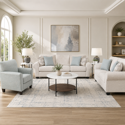 Monumental Sofa Set with Free Wrenwich Occasional Table Set (3/CN)