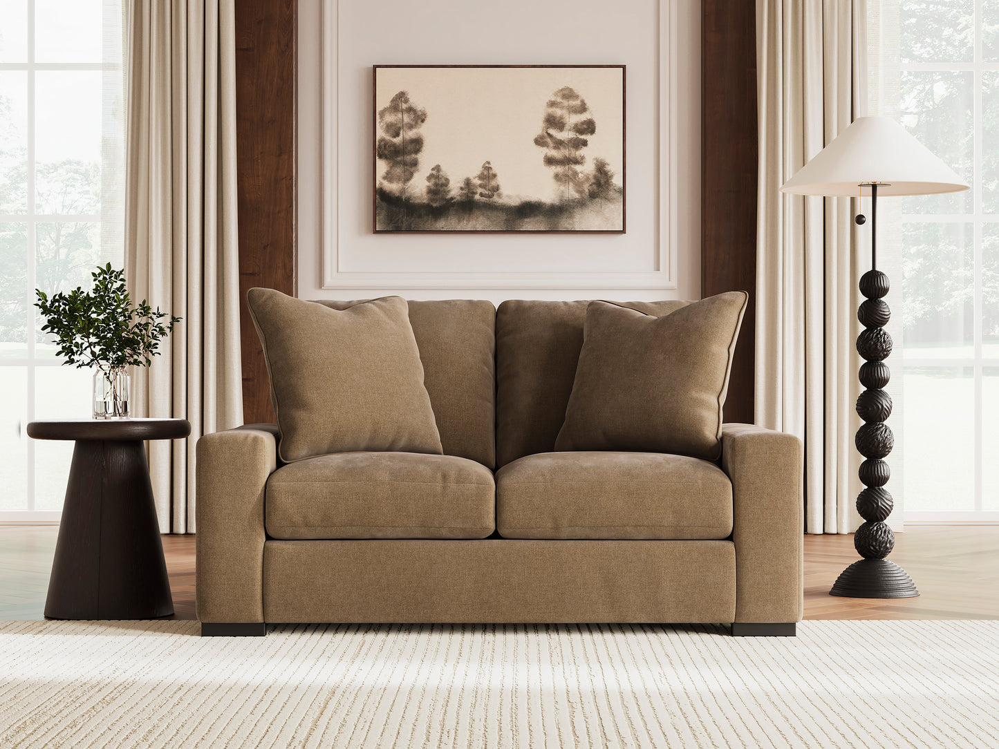 Calden Sofa Set with 2 Free Dual Table Lamp Silver