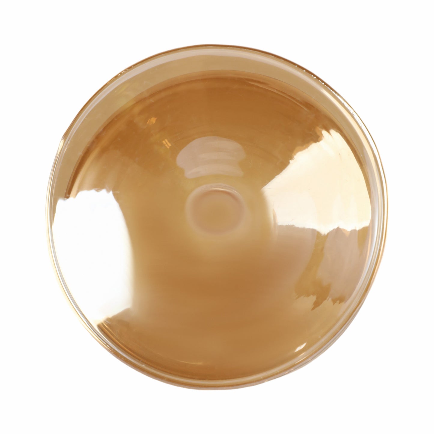 5" Vintage Glass Taper Candle Holder, Gold Luster