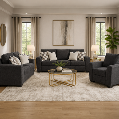 Loreo Sofa Set with 2 Free Milloton Table (Set of 3)
