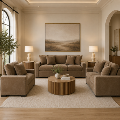 طقم أريكة Calden مع مصباح طاولة Terra Pearl مجاني - عدد 2