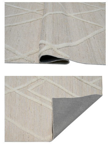 RUDA  beige and white Rug