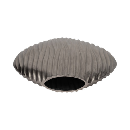 EV19178-02 |Metal, 13" Forli Medium Silver Vase