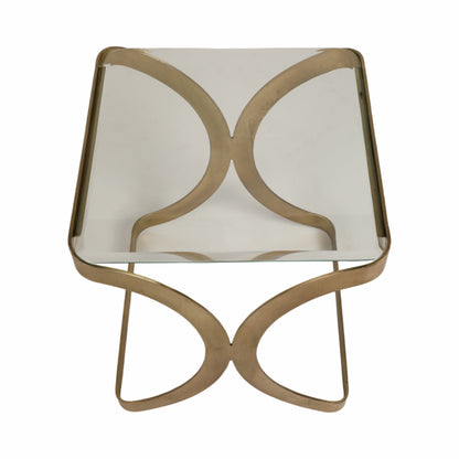 24" Melease Forged Iron Accent Table