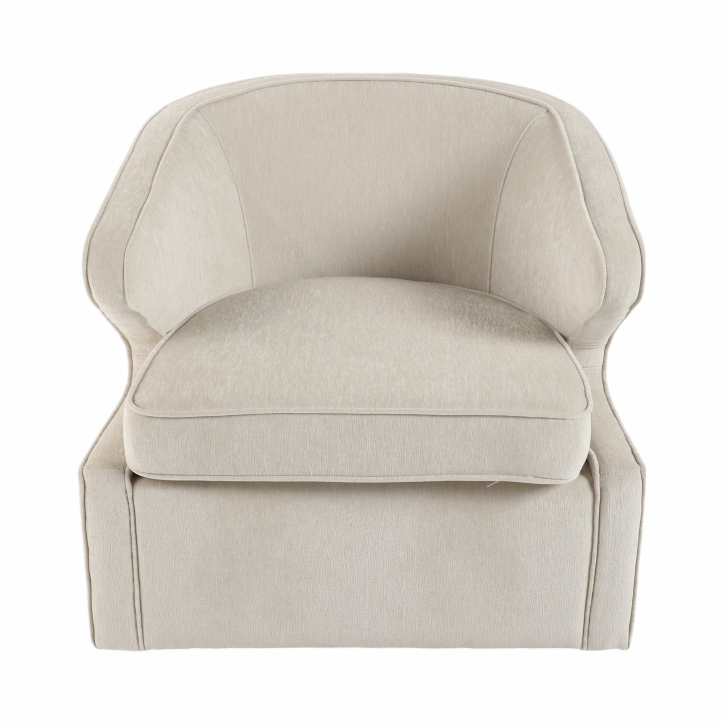 32" Karlsson Swivel Accent Chair, Ivory