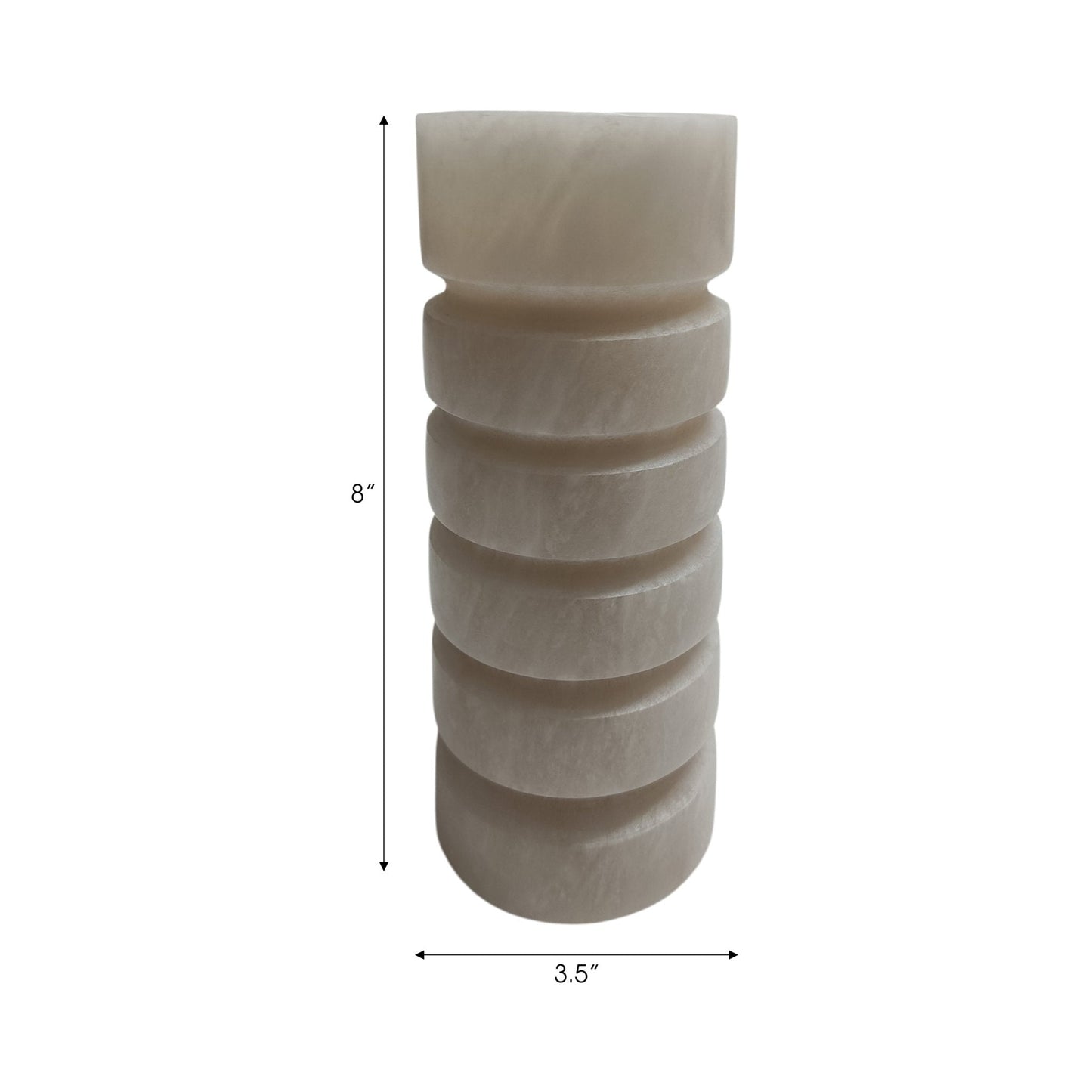 8" Solica Small Alibaster Candleholder