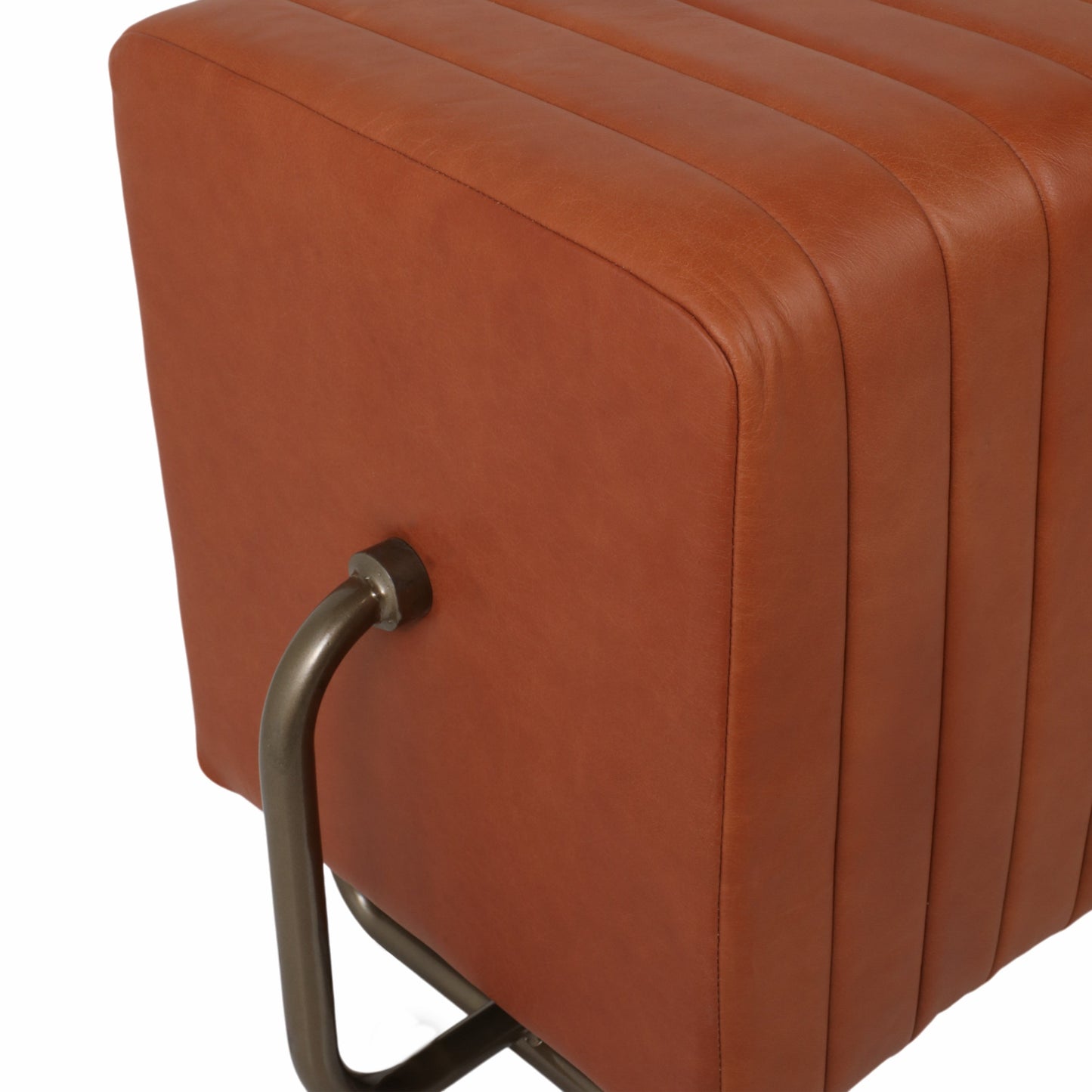 60" Felix Real Leather Bench