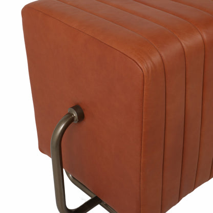 60" Felix Real Leather Bench