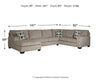 80702S1| Ballinasloe 3-Piece Sectional