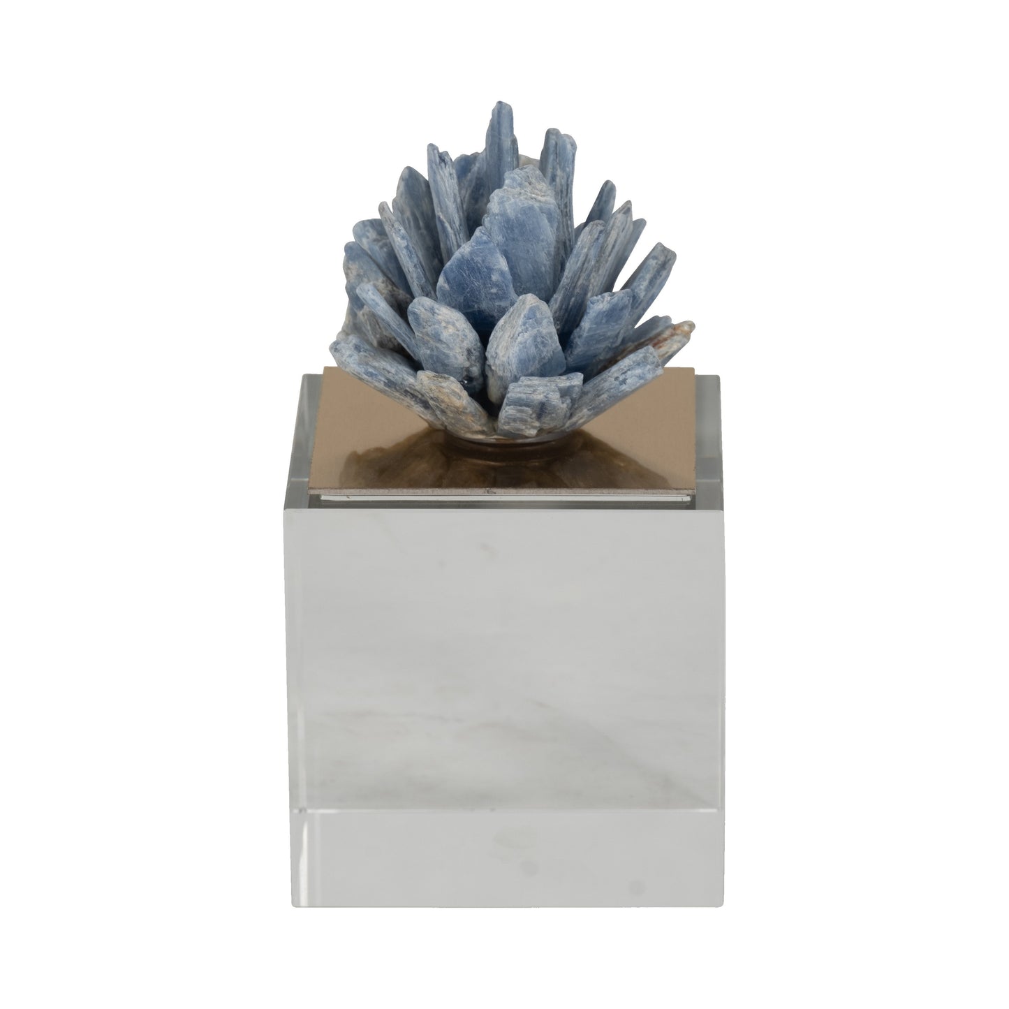 6" JULIA MEDIUM BLUE STONE CRYSTAL BLOCK