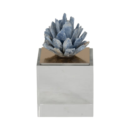 6" JULIA MEDIUM BLUE STONE CRYSTAL BLOCK