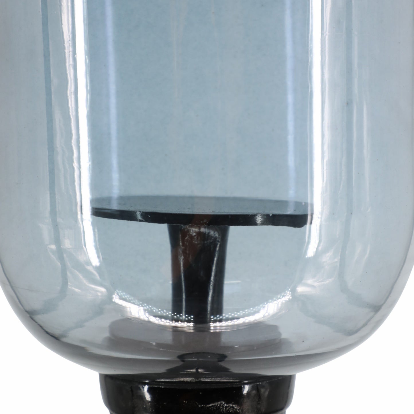 34" Ember Small Black Glass Candle Hurricane