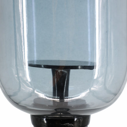 34" Ember Small Black Glass Candle Hurricane