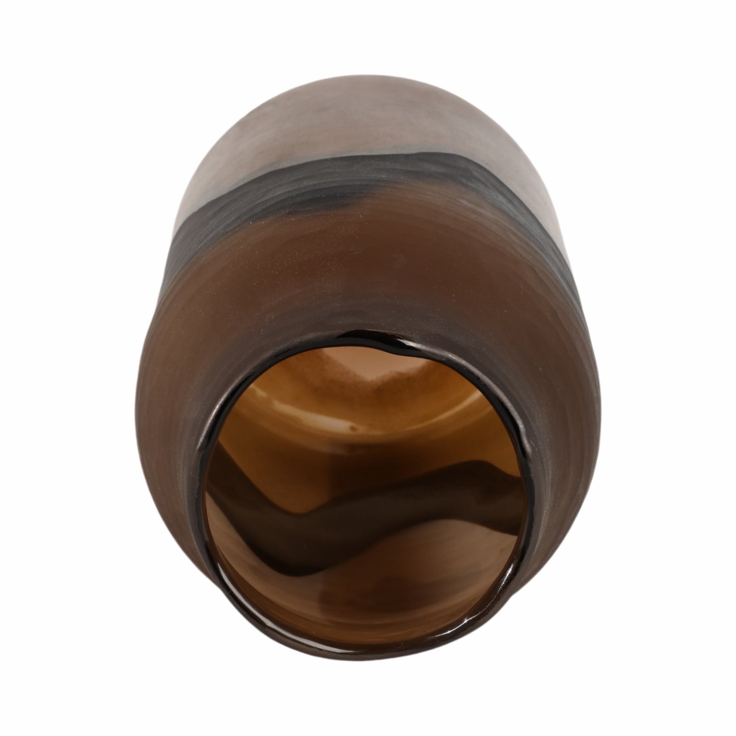 11" Mason Small Brown Glass Vase