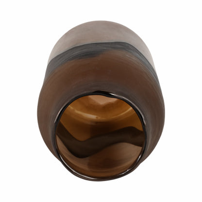 11" Mason Small Brown Glass Vase