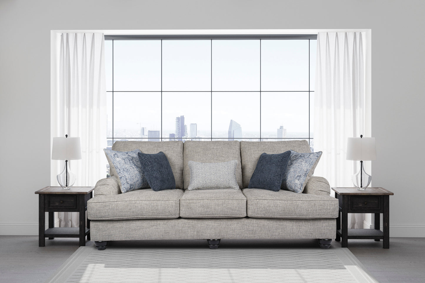 Tight-Rope Morren Sofa set with Free Tarica Table (Set of 3)