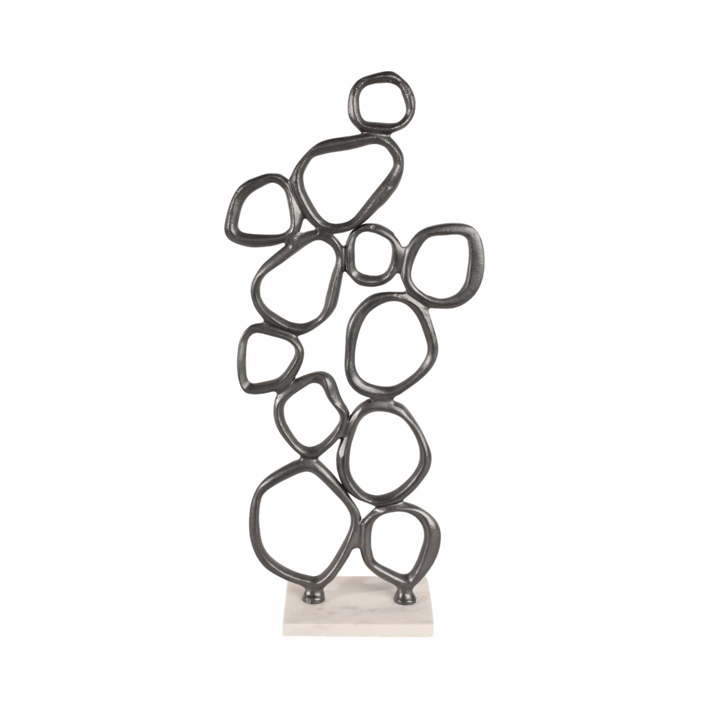 25" Tidus Small Ring Statuary, Black