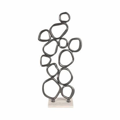 25" Tidus Small Ring Statuary, Black