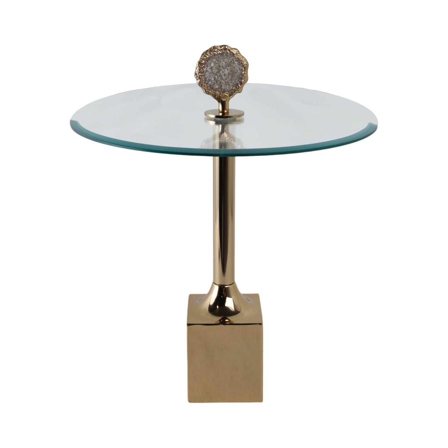 23 بوصة من زجاج الكوارتز الكريستالي الفرنسي مع لمسة معدنية