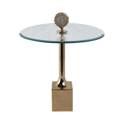 23 بوصة من زجاج الكوارتز الكريستالي الفرنسي مع لمسة معدنية