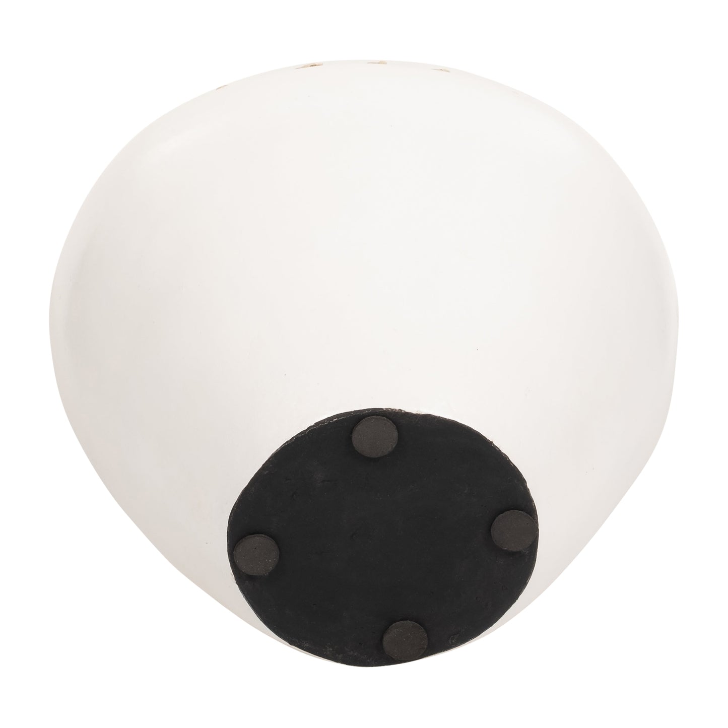 TERRACOTTA, 12"H VASE, WHITE/BROWN