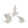 EV19794 |S/3 Horizon Quartz Resin Bird Wall Decor, White