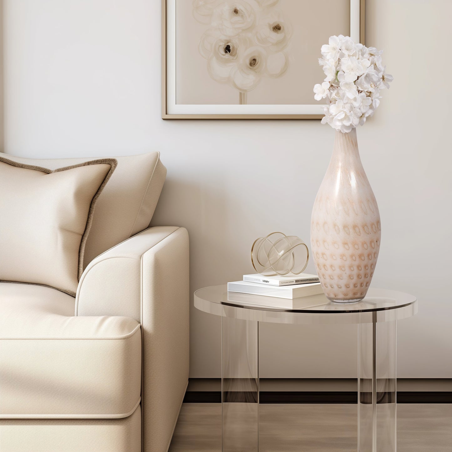 EV19703-03  7" KARNORA CURLY VASE, NATURAL( Sagebrook Home  )