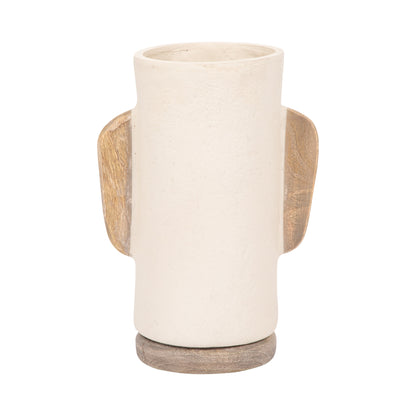 Ecomix, 13" Organic Vase, Ivory