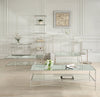 24284-N-UTT | Henzler 91 W x 83 H x 35 D Silver Rectangle Console Table with Mirror Top