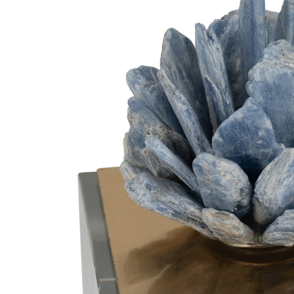 6" JULIA MEDIUM BLUE STONE CRYSTAL BLOCK