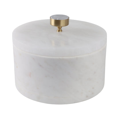 8" Vero Large Alabaster And Marble Box