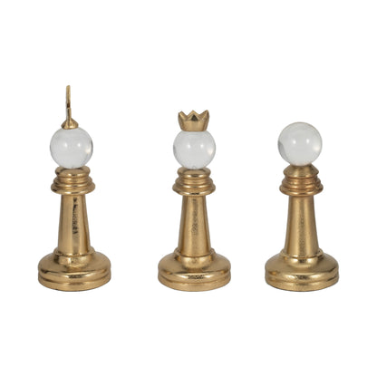 S/3 8/9/10" Turin Gold Chess Pieces